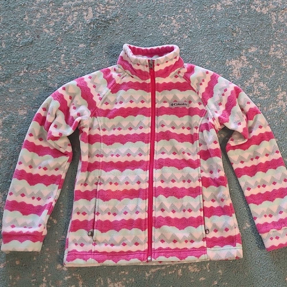 Columbia Pink and White Kids' Jacket